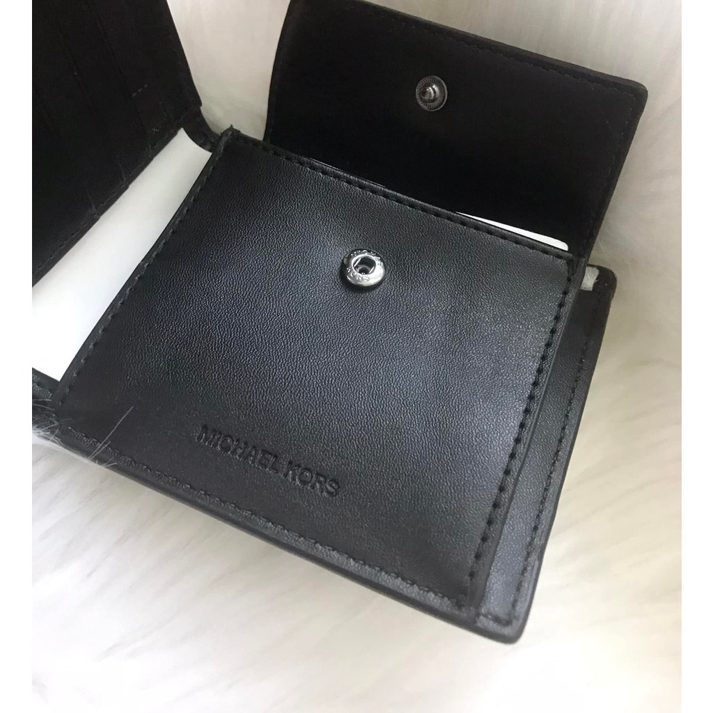 Ví nam Michael Kors, logo đen, ví gồm 2 ngăn lớn  - hàng Mỹ