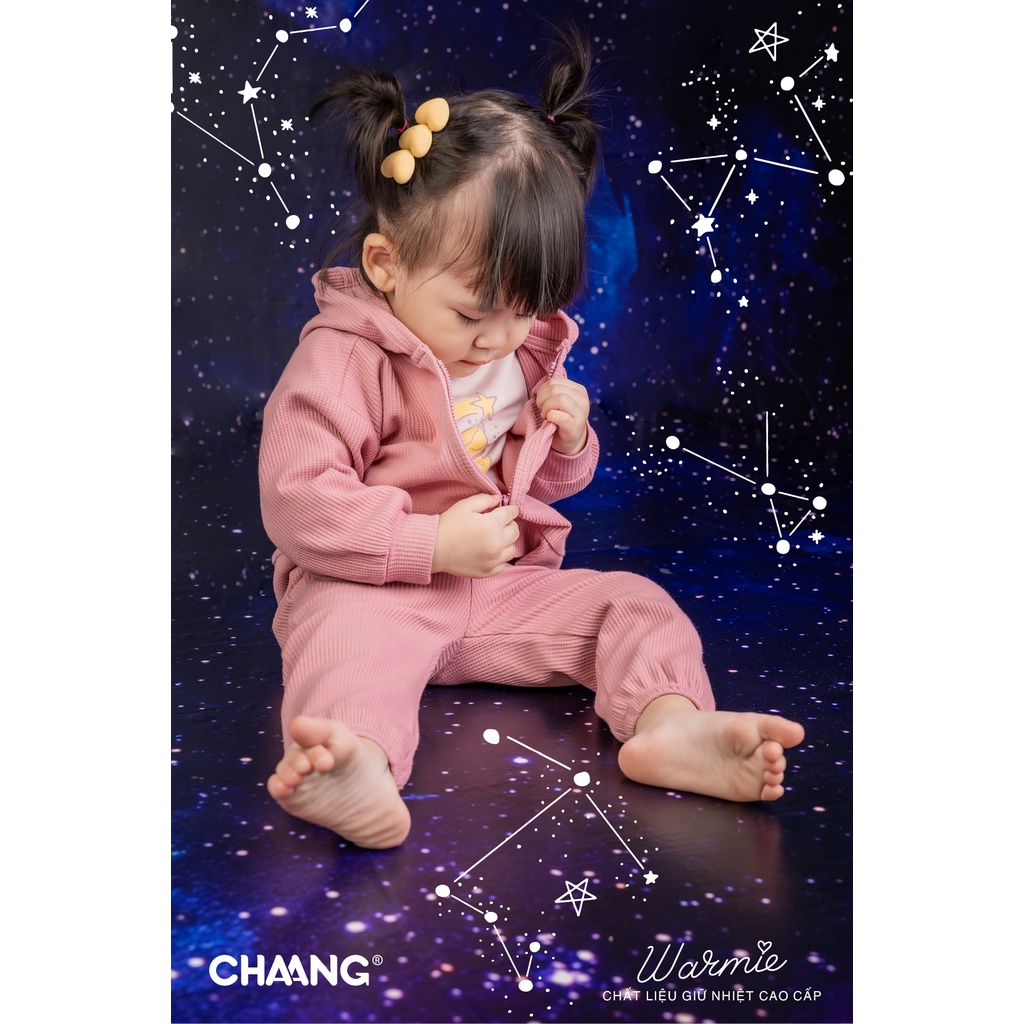 [CHAANG] Áo khoác có mũ Cosmos hồng