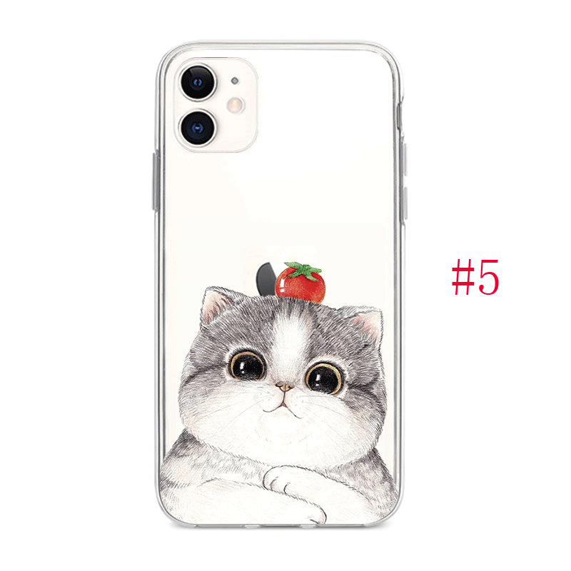 Ốp lưng IPhone 12 Pro Max Mini TPU mềm Case Con mèo và con chó dễ thương