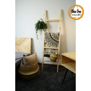 Thang Gỗ Thông Treo Đồ, Trang Trí Nhà Cửa phong cách Decor Vintage - Chiuu DeCo Mã SP:KT02