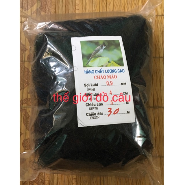lưới chim 4cm cao 5m dài 30m bắt các loại chim,chim sẻ , chào mào,v.v lưới tàng hình cực nhậy bén thegioidocau y hình 87
