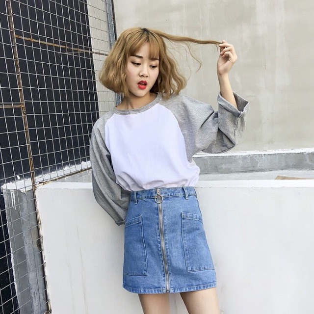 Chân váy khoá kéo