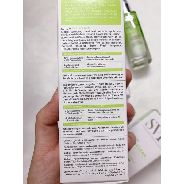 Serum SVR Sebiaclear  Dành Cho Da Mụn Giúp Thông Thoáng Lỗ Chân Lông, Mềm Mịn Da 30ml