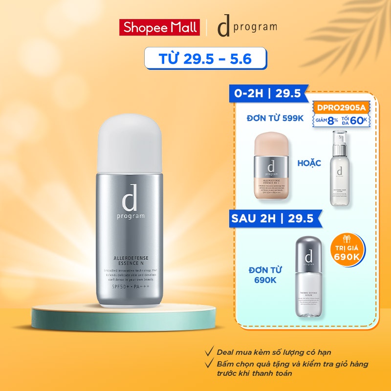 Essense chống nắng kiềm dầu SPF50+ PA+++ d program Allerdefense Essense 40ml_18113