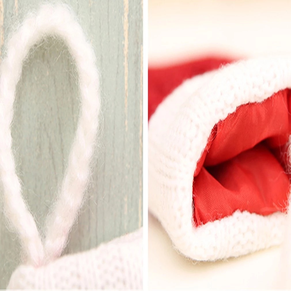 Túi Đựng Dụng Cụ Ăn Uống Hình Chiếc Tất Dệt Kim Trang Trí Giáng Sinh