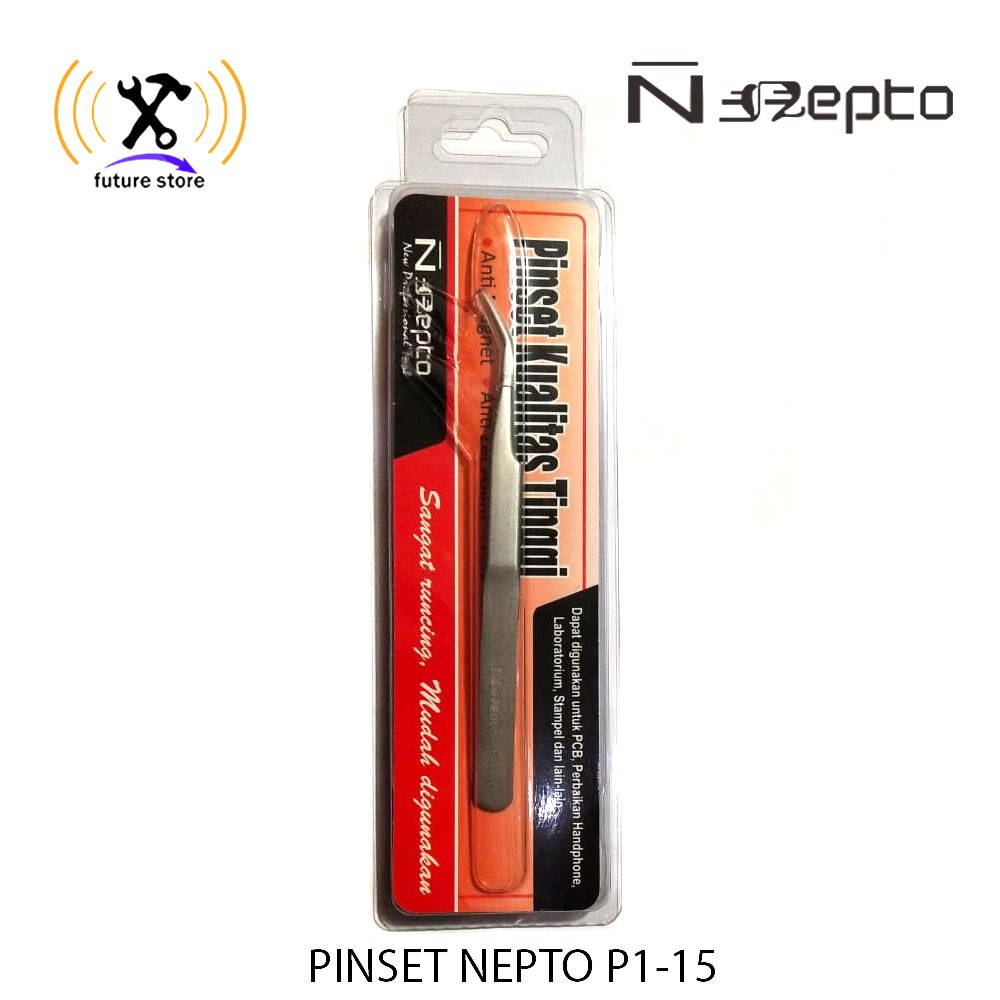 Nhíp đầu nhọn/ mũi nhọn xoắn bằng bạc Nepto P1-15