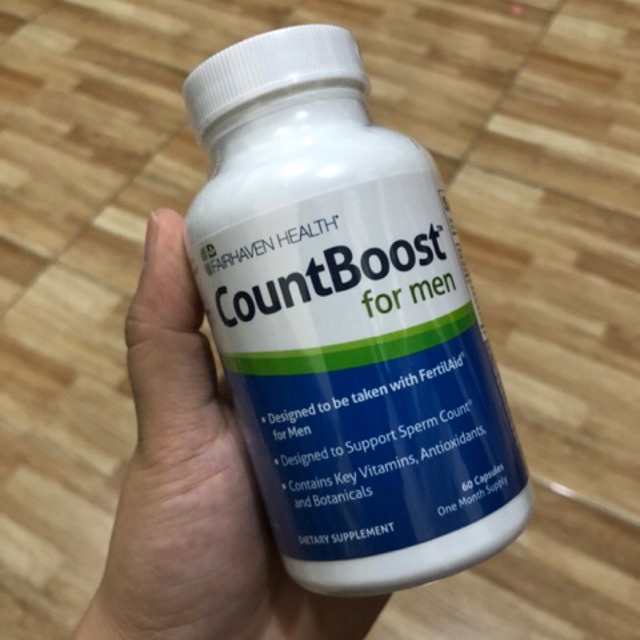 CountBoost for Men giúp tăng số lượng tinh trùng và hỗ trợ điều trị hiệu quả vô sinh ở nam giới 60 viên mẫu mới của Mỹ