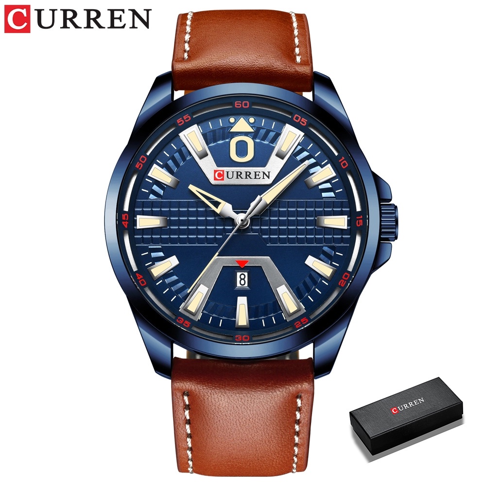 🌈Đồng hồ Quartz Ncurren chống thấm nước có lịch 8379