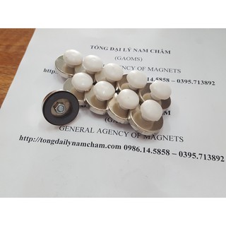 Nam châm đính bảng núm trắng D28mm