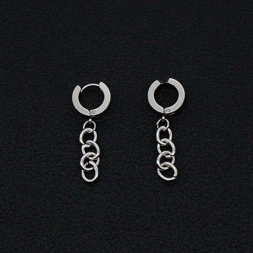 Khuyên kẹp tai dây xích dày bằng thép không gỉ thời trang cho nam và nữ