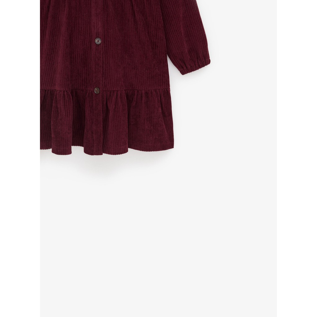 Váy nhung Zara màu đỏ booc-đô 1165/764