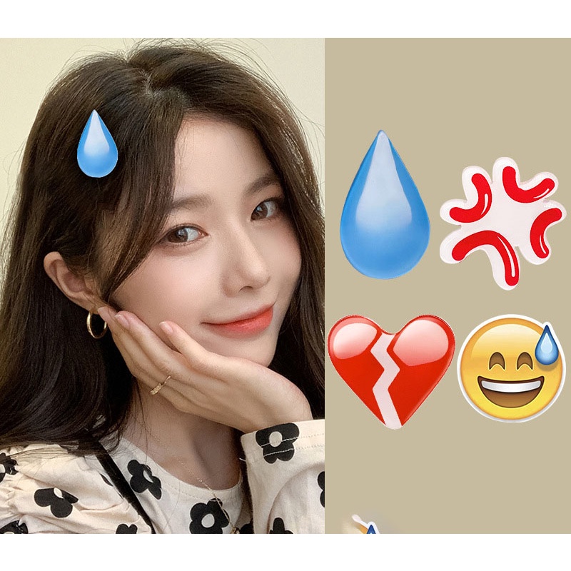 Kẹp tóc mái hình sticker đáng yêu cho nữ K81