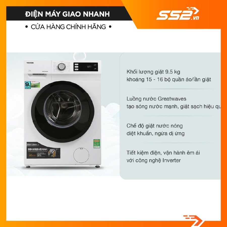 Máy giặt Toshiba BK105S2V(WS)- Bảo Hành Chính Hãng