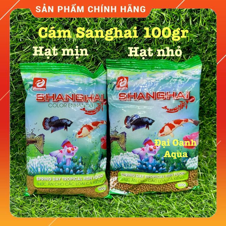 Cám cá Shanghai giúp cá nhanh lớn và lên màu đẹp túi 100g Thức ăn cho cá