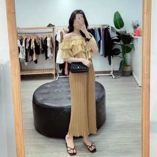 Quần ống rộng dập li