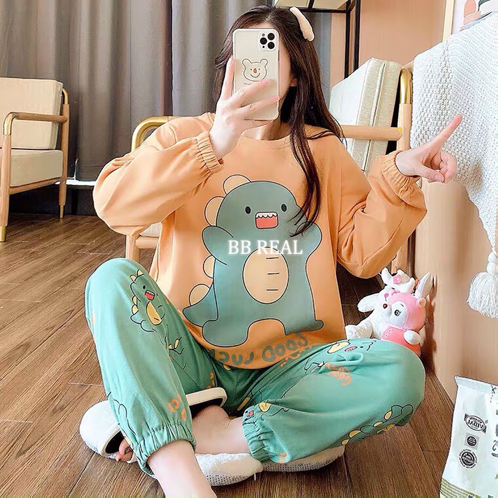 Đồ Bộ Mặc ở Nhà Bộ Đồ Ngủ Nữ Quần Dài Pijama Thun Lạnh Đẹp [CODE 17-20] Freesize Từ 45-60Kg - BB REAL | BigBuy360 - bigbuy360.vn