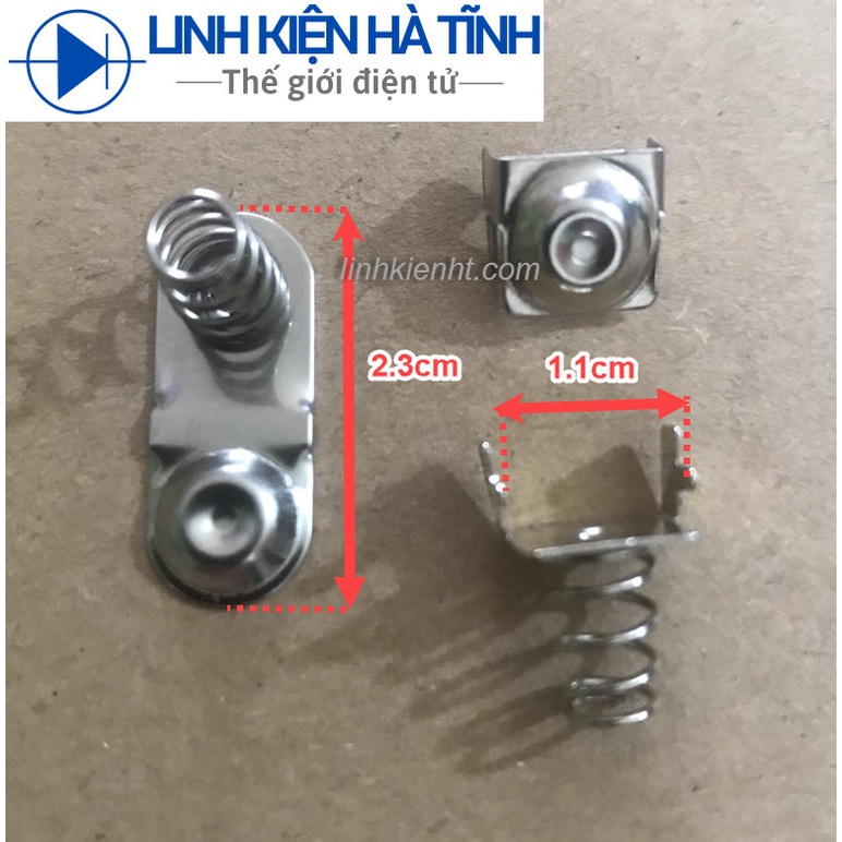 Túi 20 bộ Lò xo chân pin, đế pin micro không dây chân đế pin micro loại kép
