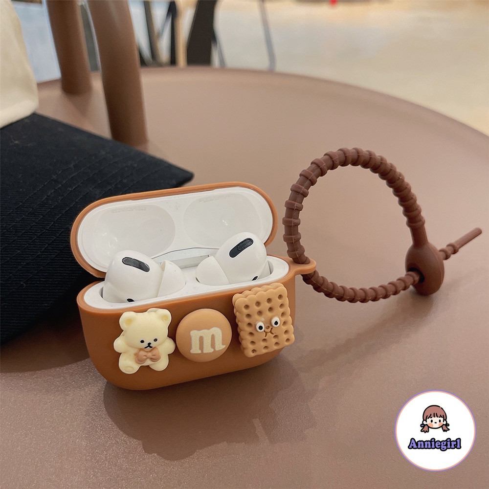 Vỏ bảo vệ hộp sạc tai nghe Airpods 1/2/pro Bluetooth không dây bằng silicon mềm hình gấu đồ chơi dễ thương | BigBuy360 - bigbuy360.vn