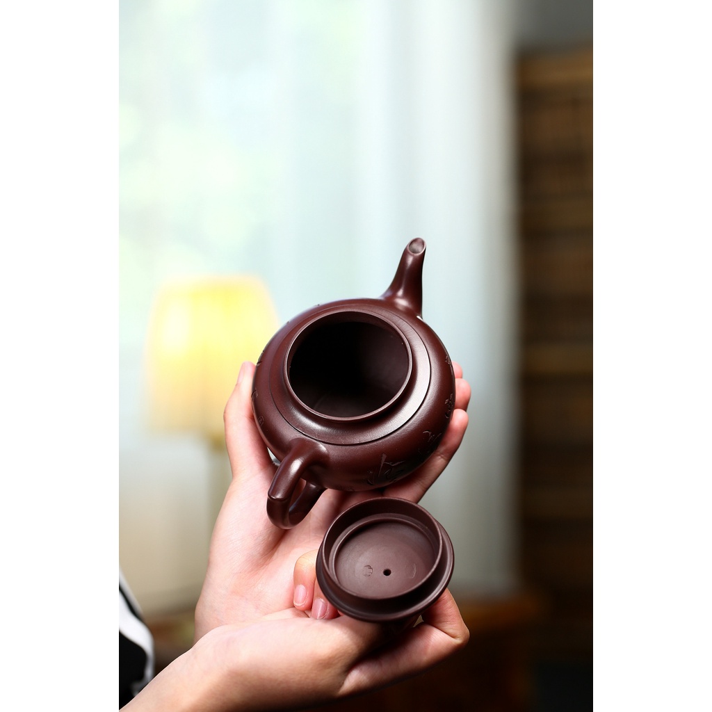 Ấm Tử Sa Nghi Hưng Thương Hải Tiếu Anh 250 ml (Bách Mục Tử Nê)