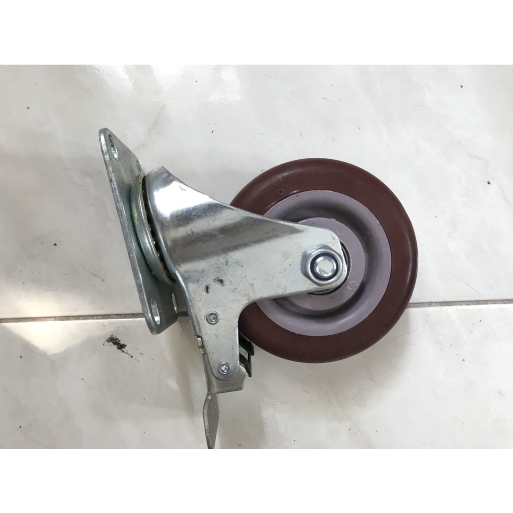 Bánh xe đẩy phi 100, 100x 31 có phanh