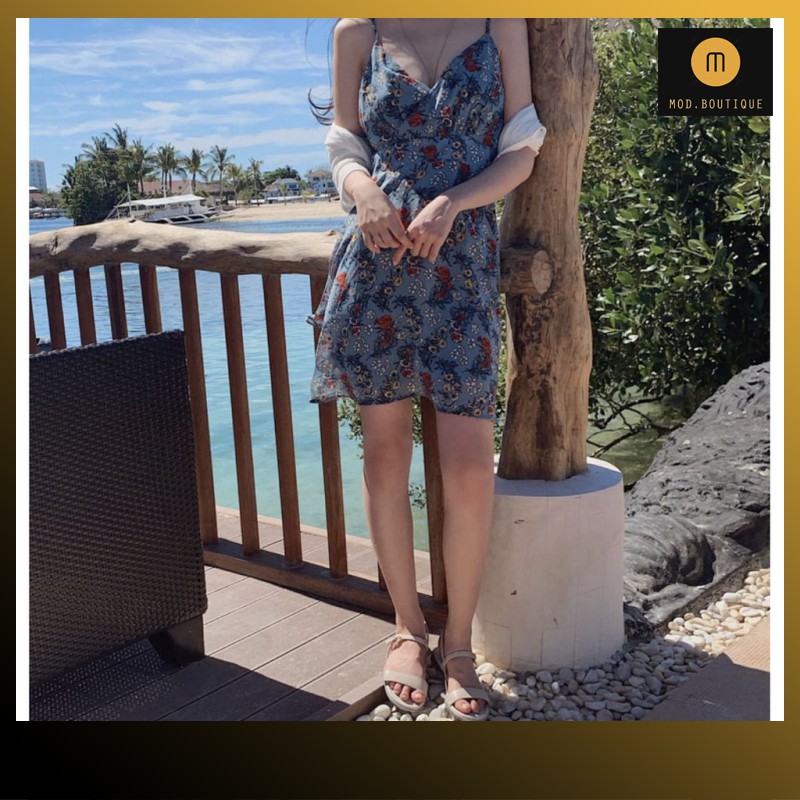 Váy Hoa 2 Dây Đi Biển Váy Thời Trang Nữ Họa Tiết Hoa Lá Nữ Tính V1 | BigBuy360 - bigbuy360.vn