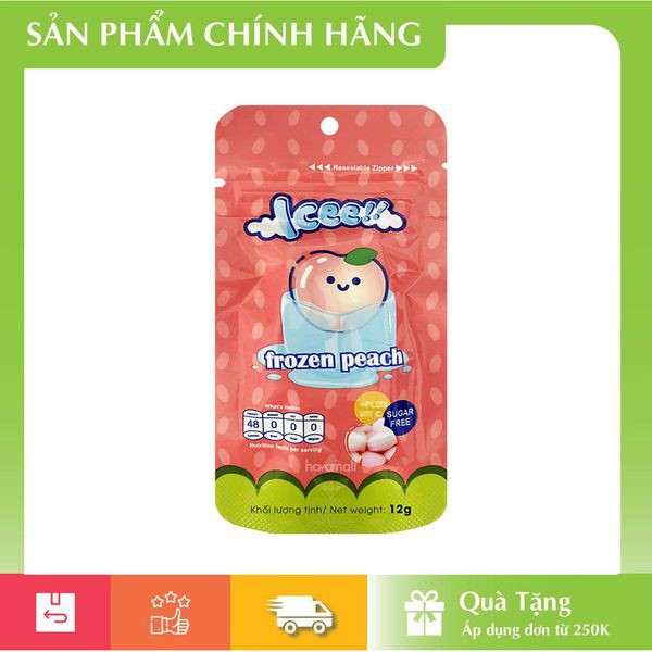 (2 vị) Kẹo ngậm bạc hà Icee Frozen 12gr