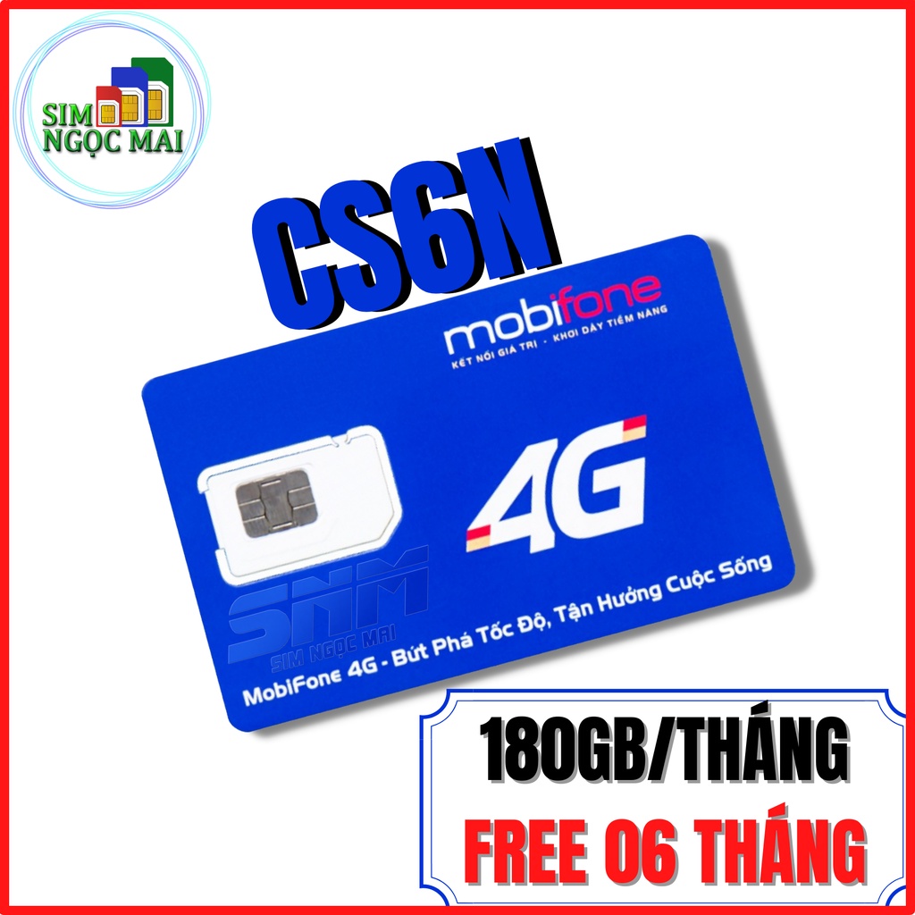 Sim 4G Mobifone MDT250A - CS6N - 180GB DATA TỐC ĐỘ CAO - TRỌN GÓI 06 - 1 NĂM - XÀI THẢ GA KHÔNG GIỚI HẠN