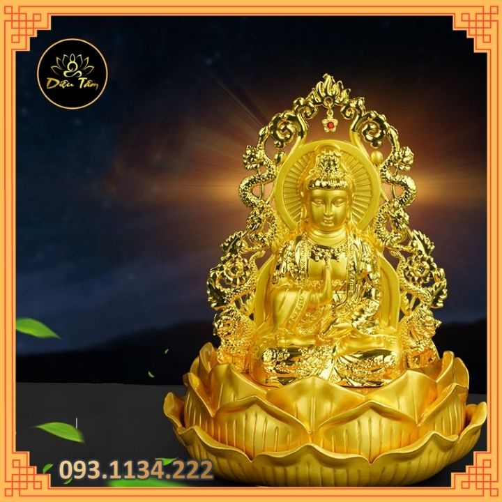 Tượng phật quan âm bồ tát để ô tô