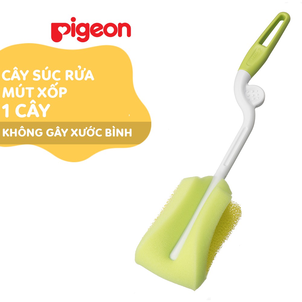 Cây súc rửa bình sữa Pigeon có mút xốp