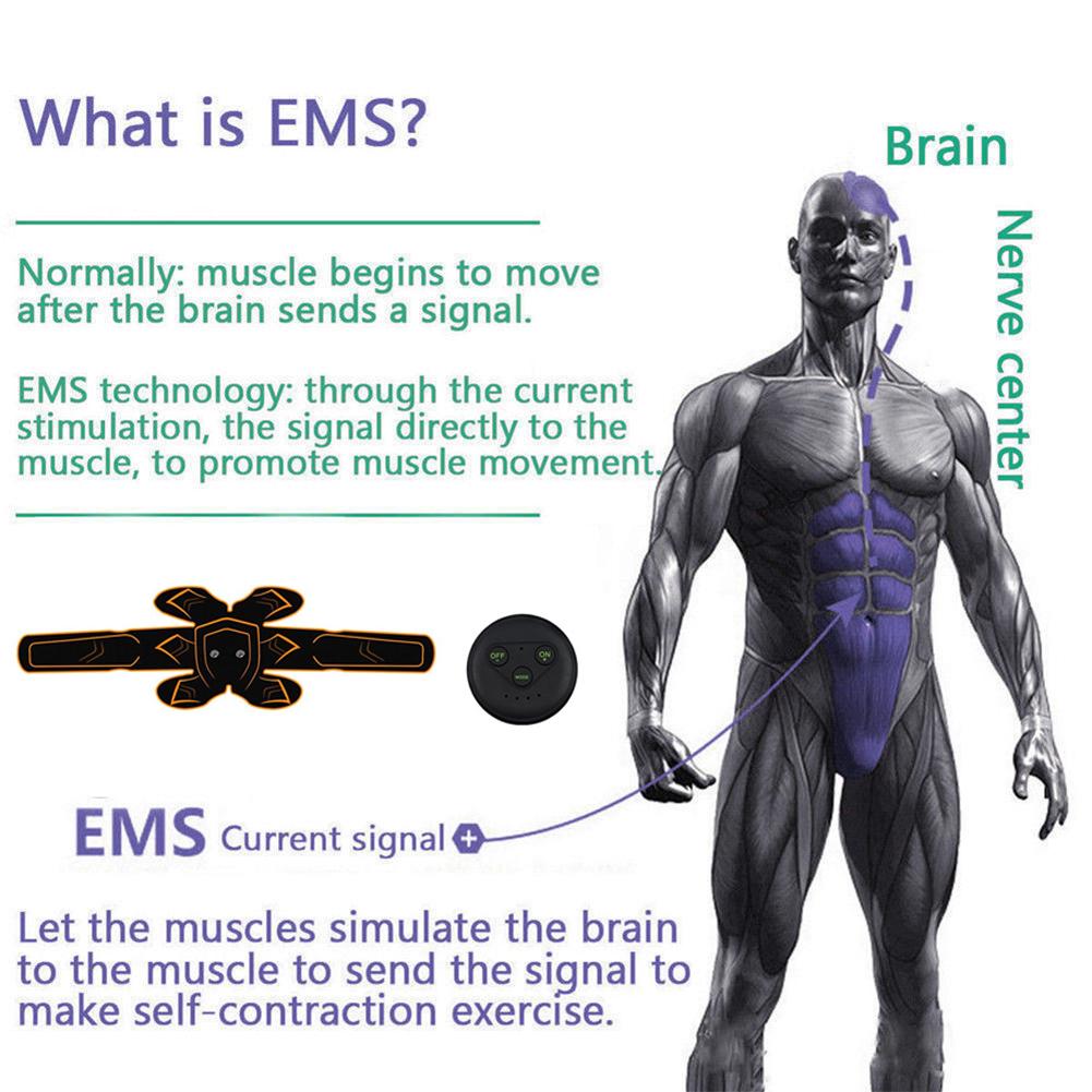 Máy tập cơ bụng bằng điện USB Máy tập thể dục Massage giảm cân EMS Dụng cụ tập thể dục