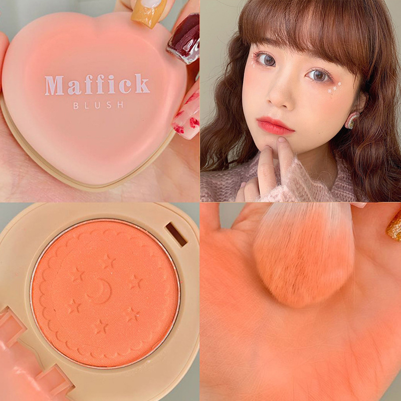 ✨Ready Stock F.M✨ MAFFICK Matte Blush Palette Peach Blusher Face Makeup Cosmetic
