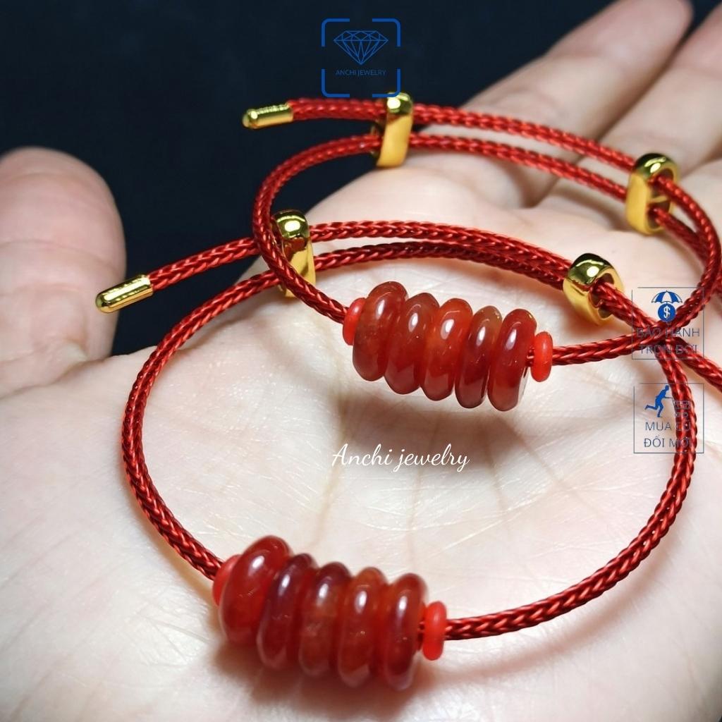 Vòng tay dây cước / thép đeo charm, lu thống, đồng điếu phong thuỷ, xỏ vòng handmade cho nam nữ -  dây nhỏ 2mm màu đỏ | BigBuy360 - bigbuy360.vn