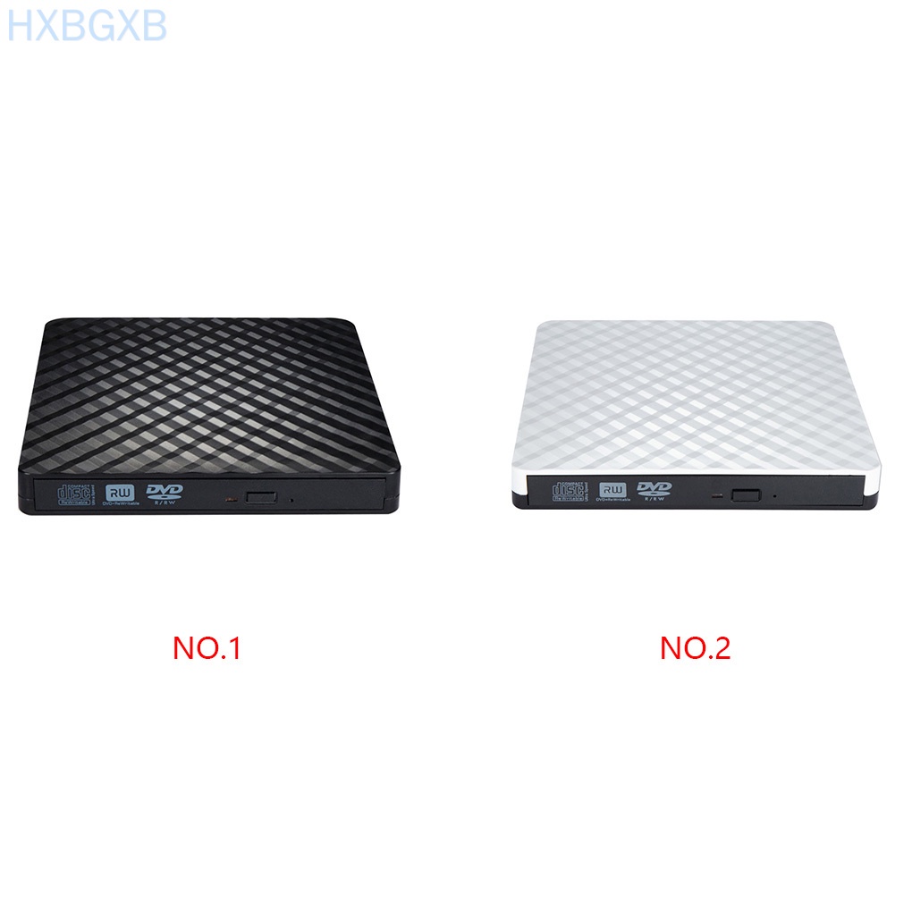 HXBG PC Laptop External USB 3.0 DVD RW CD Writer Portable Optical Drive Burner Reader Player Tray