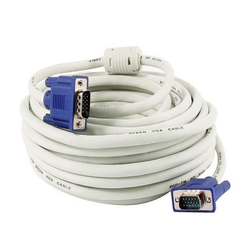 Dây cáp VGA 15m dùng cho máy chiếu trường học, công trình. Sản phẩm chống nhiễu tốt, truyền ảnh đẹp