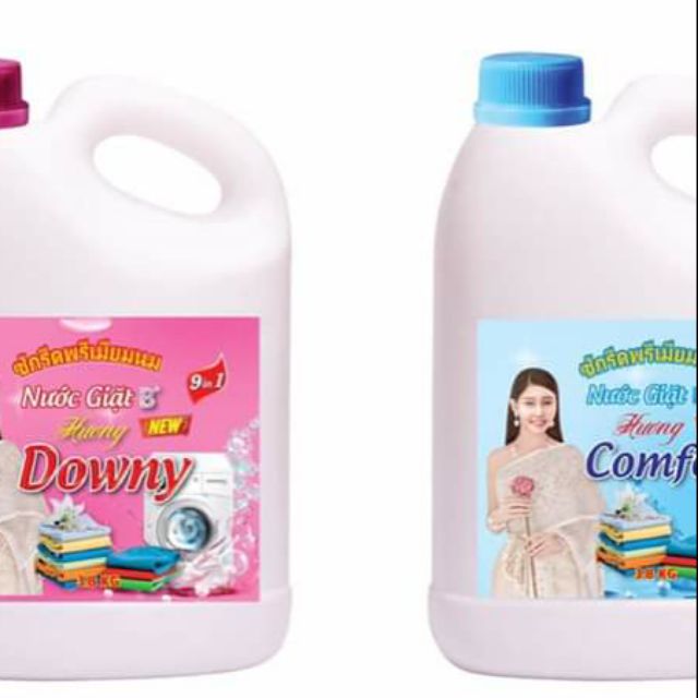 Nước giặt comfor và downy