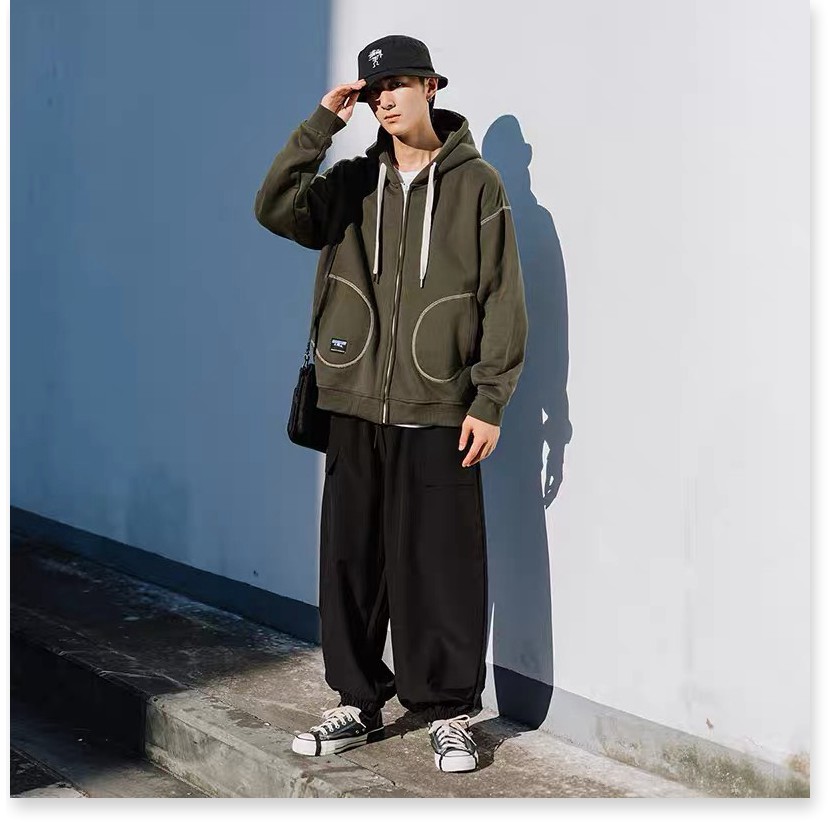 ÁO KHOÁC NỮ HOODIE DÂY KÉO VIỀN CHỈ NỔI THỜI TRANG GIỚI TRẺ