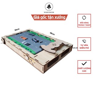 Bộ đồ chơi trẻ em cho bé trai bé gái các độ tuổi trò chơi ô tô đua xe handmade gỗ, game đua xe mầm non