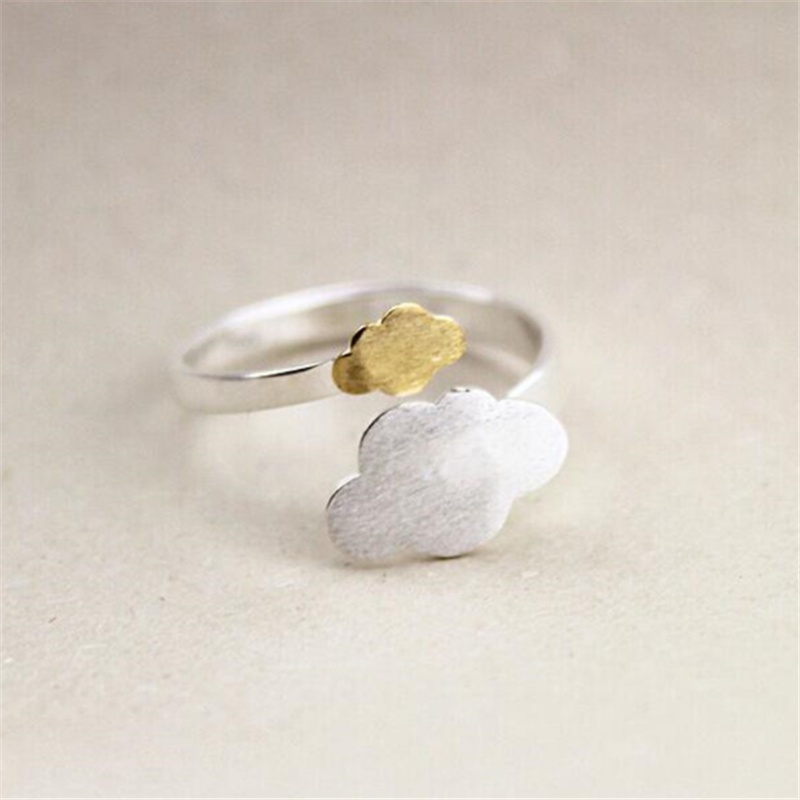 Nhẫn Mạ Bạc 925 Hình Đám Mây Đơn Giản Thời Trang CR251