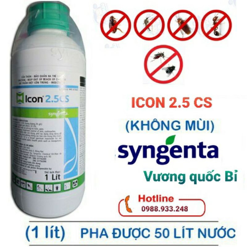 Thuốc diệt Muỗi - Côn trùng ICON 2.5 CS Syngenta (NEW)– Bỉ chai 1Lít