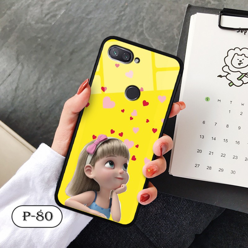 Ốp kính in hình cute Xiaomi Mi 8 Lite