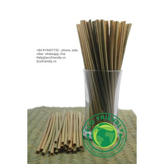 [COMBO 10 HỘP] Ống hút cỏ khô loại I ( Loại xuất khẩu) Dried grass straws ( Hight Quality)