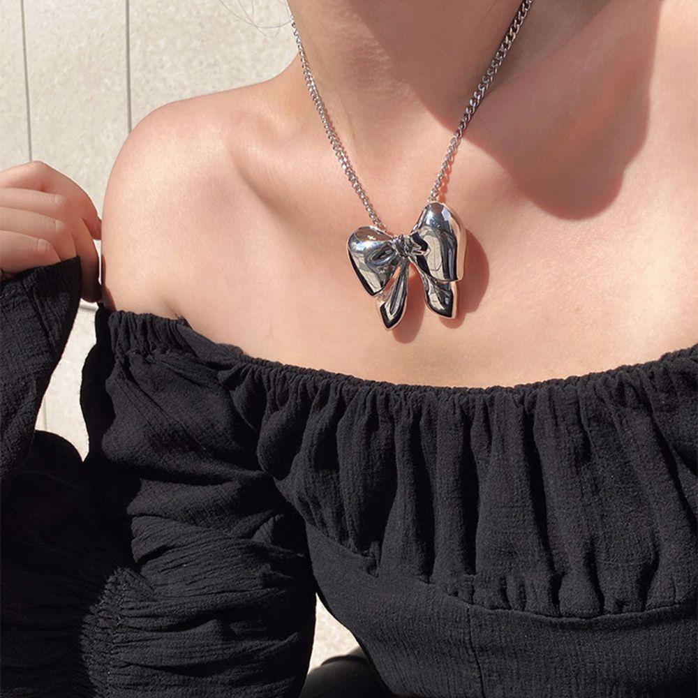 Vòng cổ Mặt Nơ To Dễ Thương Dành Cho Nữ