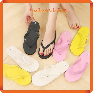 [HOT TREND] Dép Xỏ Ngón Dép Tông Dép Lê Nữ Con Hươu Mauf Trơn Size M Và L - Lucky Girl shop