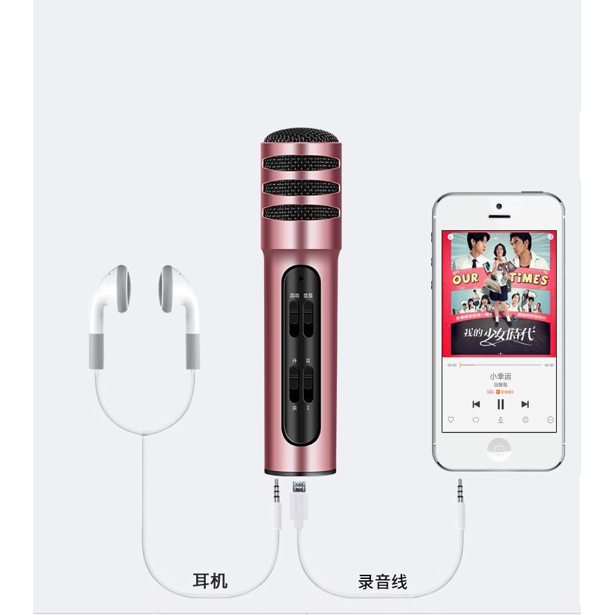 [Mã 99ELSALE hoàn 7% đơn 300K] Mic Thu Âm C7 Trên Điện Thoại, Ipad - Micro Karaoke, Livestream cải tiến.