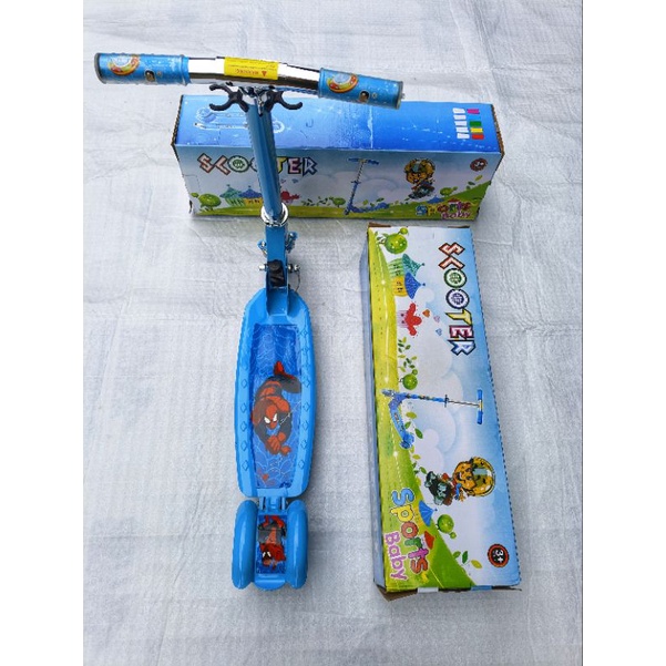 Xe trượt Scooter 3 bánh phát sáng, Bản To có Lò Xo