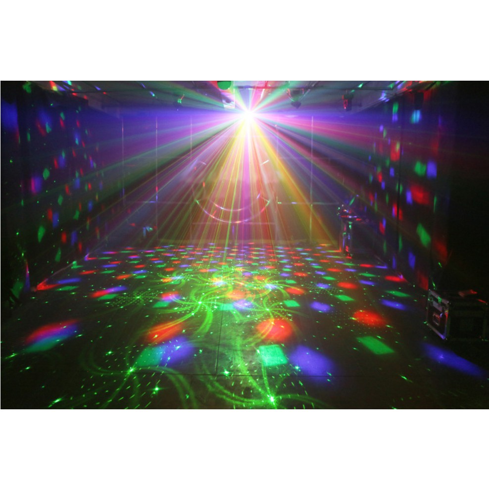 Đèn Laser sân khấu,phòng Karaoke với ánh sáng Laze sinh động - Cảm biến âm thanh (Có remote)