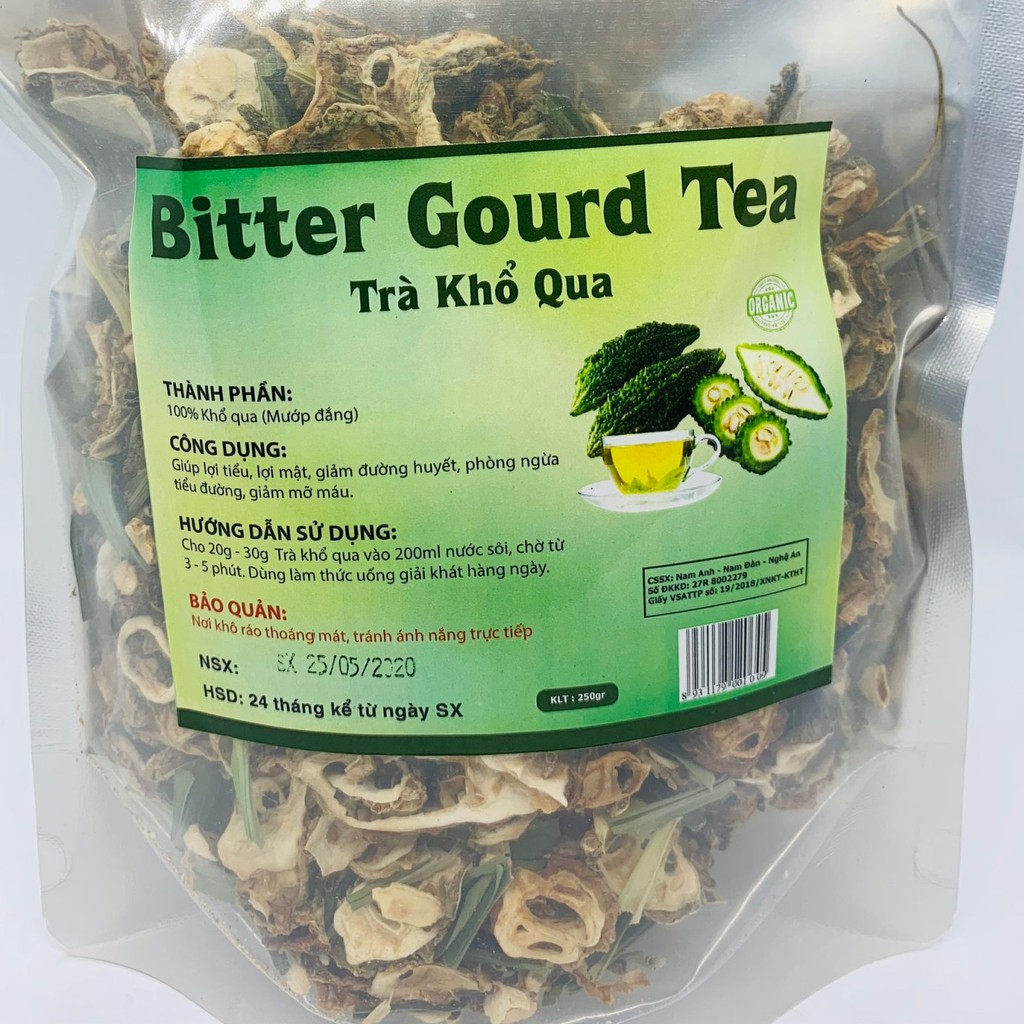 Trà Khổ Qua Sấy Khô (Mướp Đắng) Gói 250g