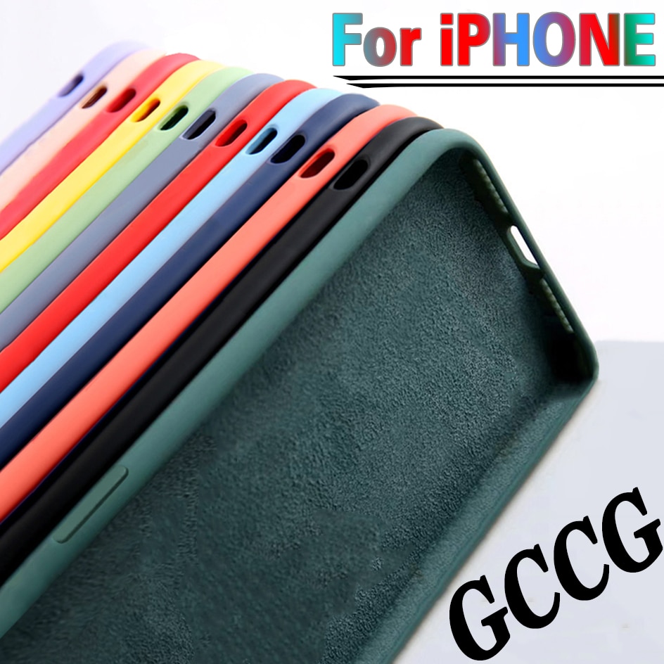 Ốp Điện Thoại Silicone Mềm Tròn Chống Sốc Cho IPhone 6 6S 6p 7 7p 8 8p SE 2020 X XS