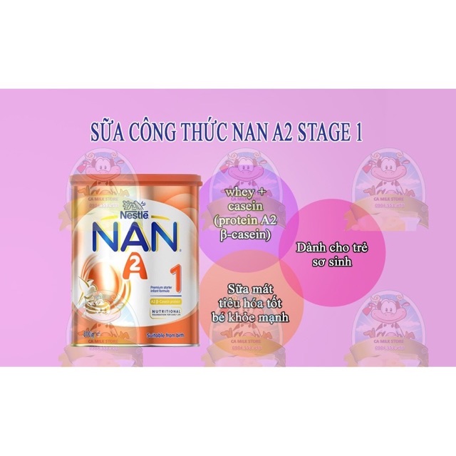 [Mã 157FMCGSALE giảm 8% đơn 500K] SỮA NAN A2 NỘI ĐỊA ÚC SỐ 1,2,3 (HỘP 800gr)