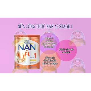 SỮA NAN A2 NỘI ĐỊA ÚC SỐ 1,2,3 (HỘP 800gr)